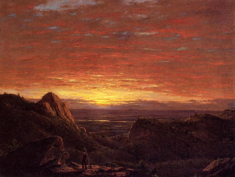 Frederic Edwin Church Morning, Looking East over the Hudson Valley from the Catskill Mountains china oil painting image